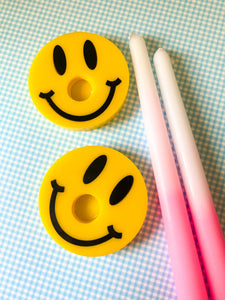 Smiley Candlestick Holders