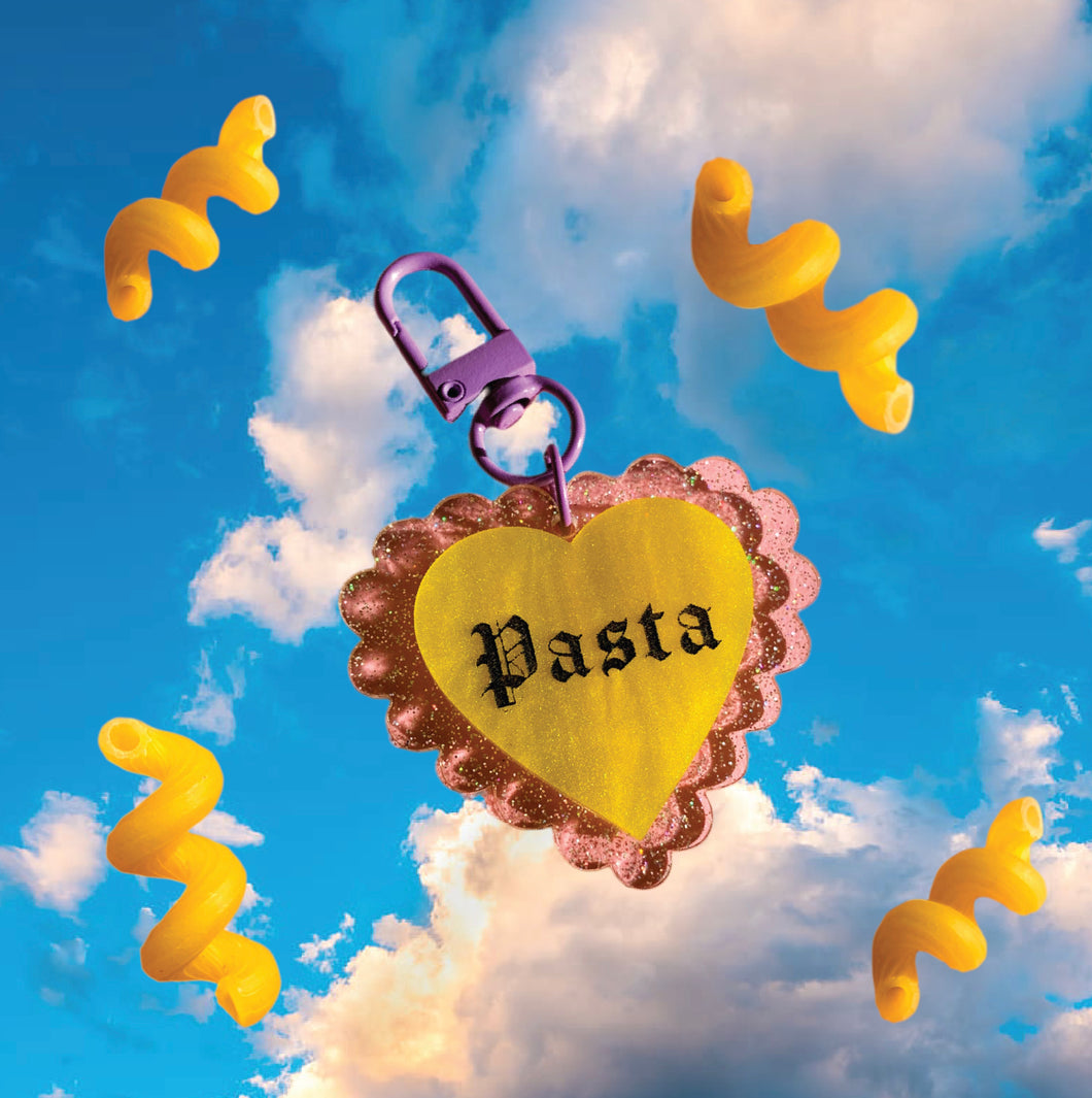 Pasta Heart Keychain/Bag Charm