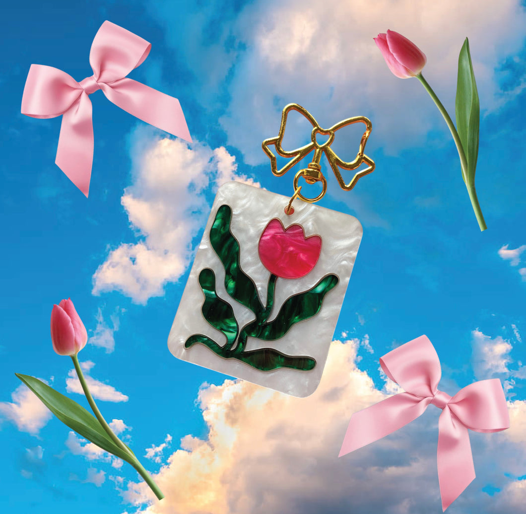 Wavy Tulip Keychain/Bag Charm