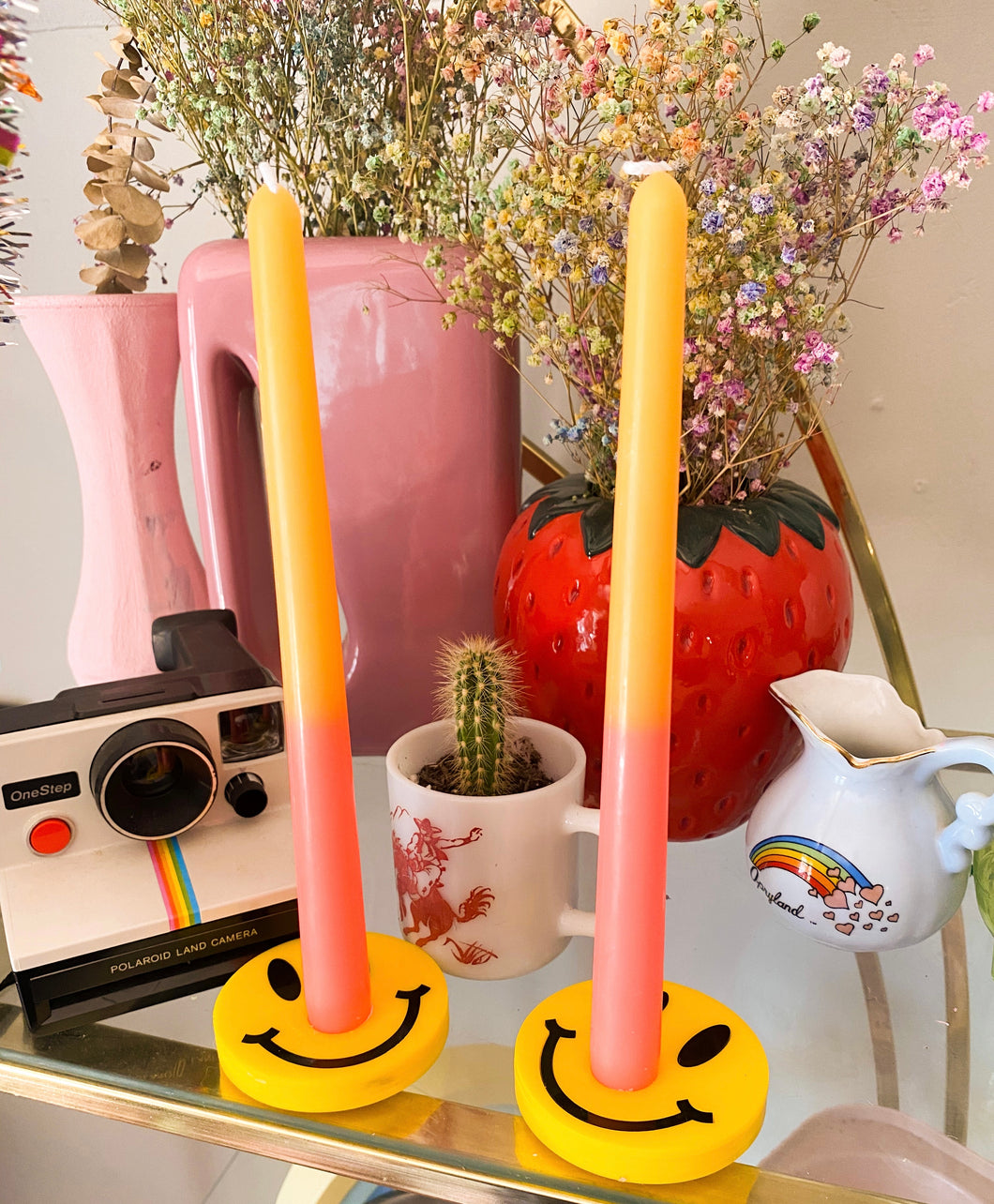 Smiley Candlestick Holders