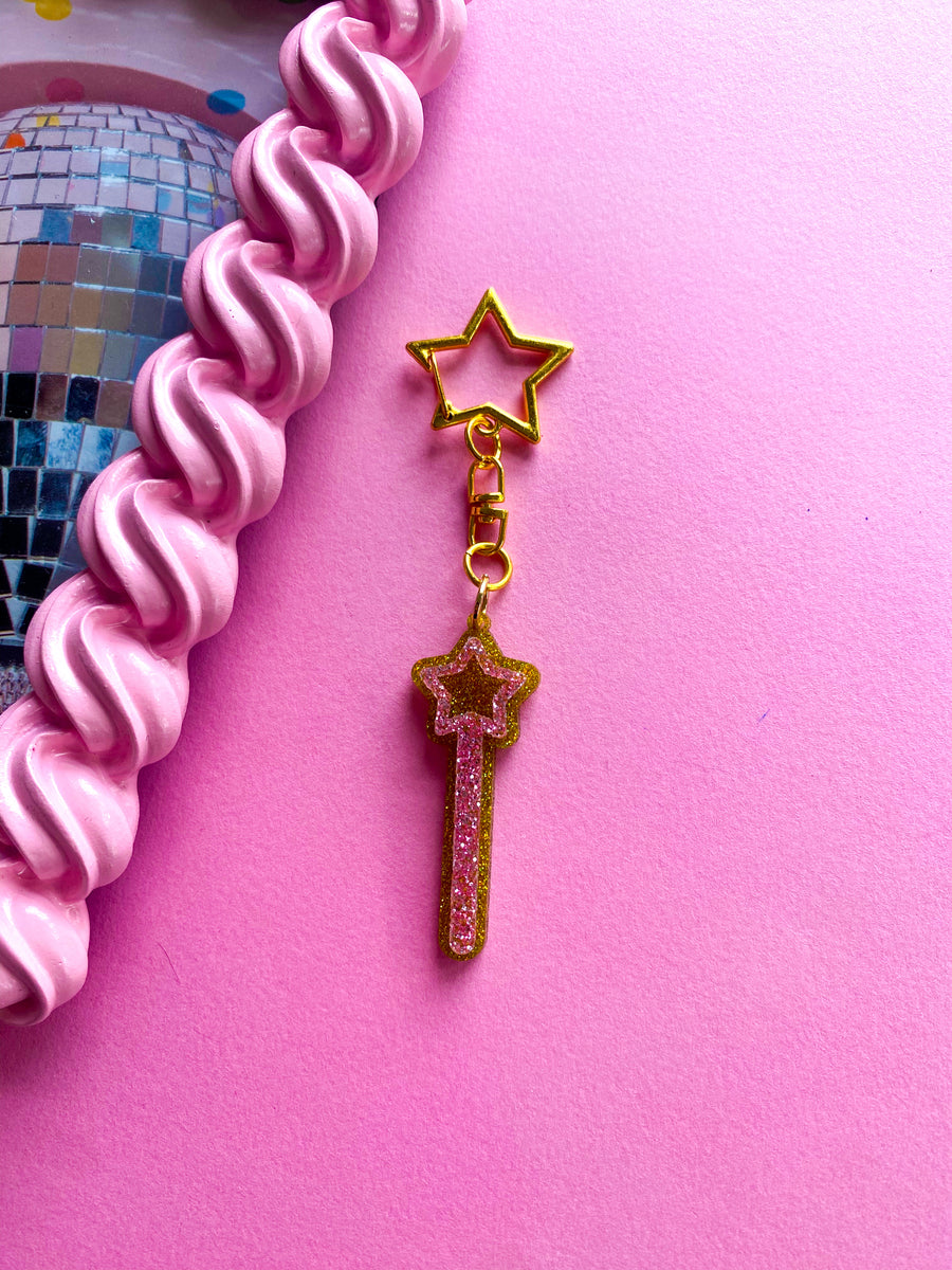 Wand & a Rabbit Keychain – shopnogutsnoglory