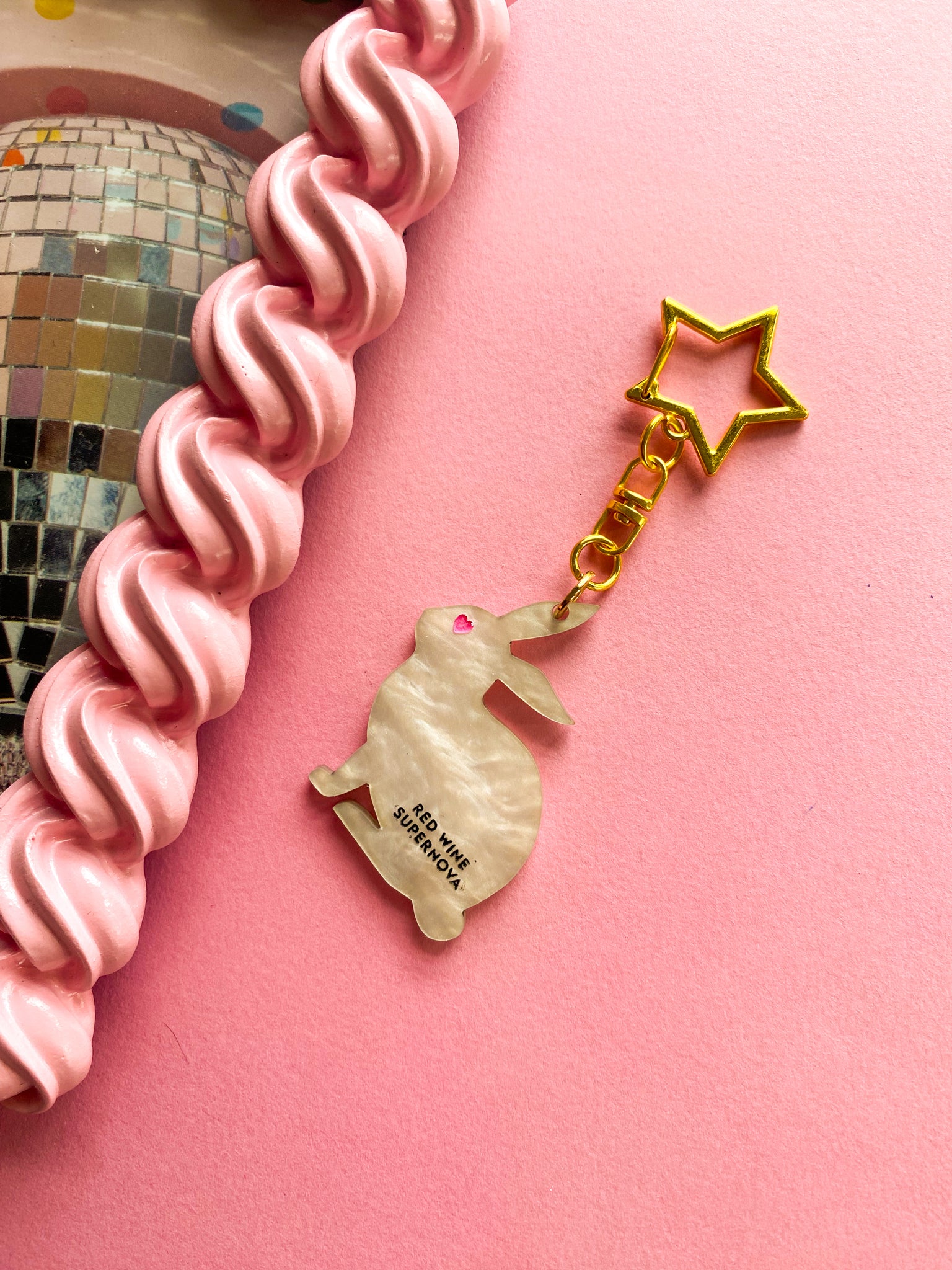 Wand & a Rabbit Keychain – shopnogutsnoglory